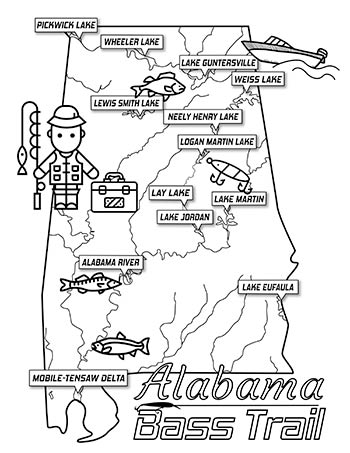 Alabama Bass Trail Fun Map