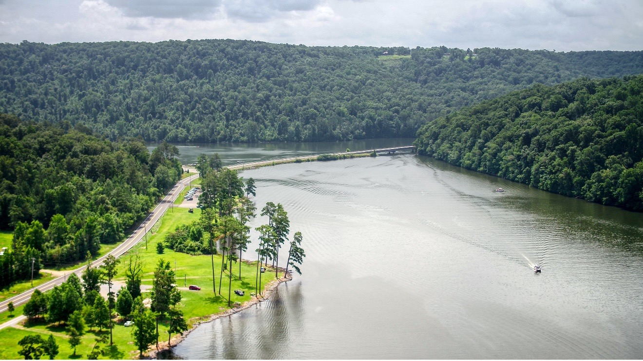 aerial view of Alabama Lake